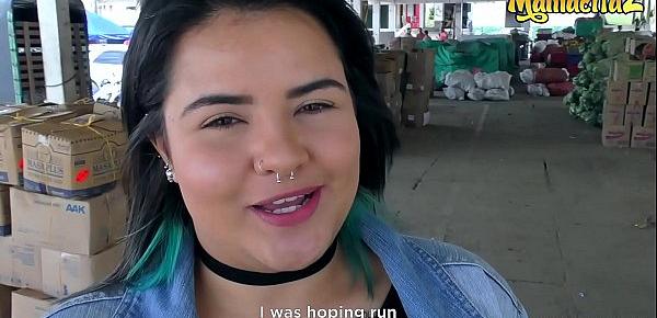  MAMACITAZ - Sexy BBW Teen Latina Xiomara Soto First Porn Attempt And She Loves It